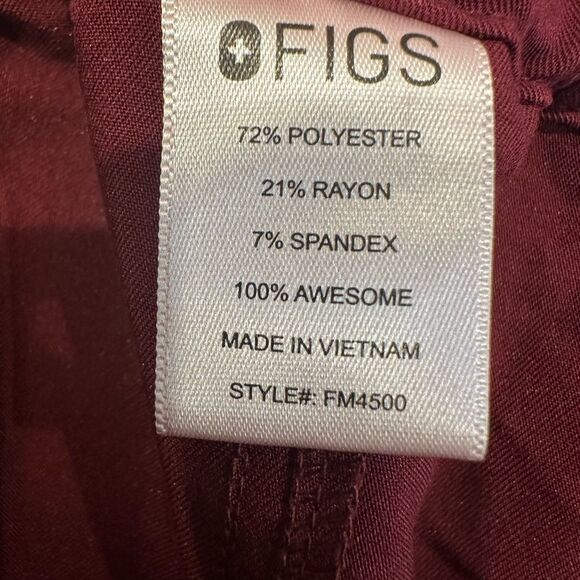 Figs pisco basic scrub pants maroon - Picture 5 of 6